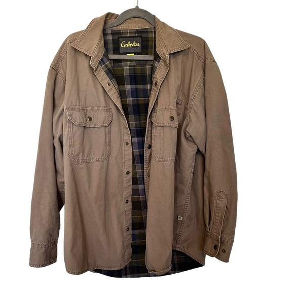 Cabela's Jackets & Coats Cabelas Flannel Lined Utility Snap Jacket